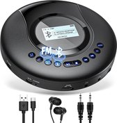 Discman - CD speler - Anti shock - Oplaadbaar - Bluetooth - Inclusief oordopjes - Must have voor iedereen!