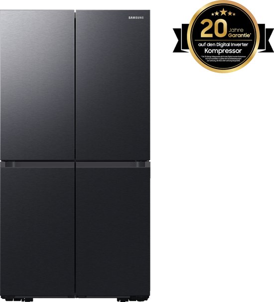Samsung RF59C701EB1, Vrijstaand, Frans deur, Zwart, Touch, LED, Binnenin