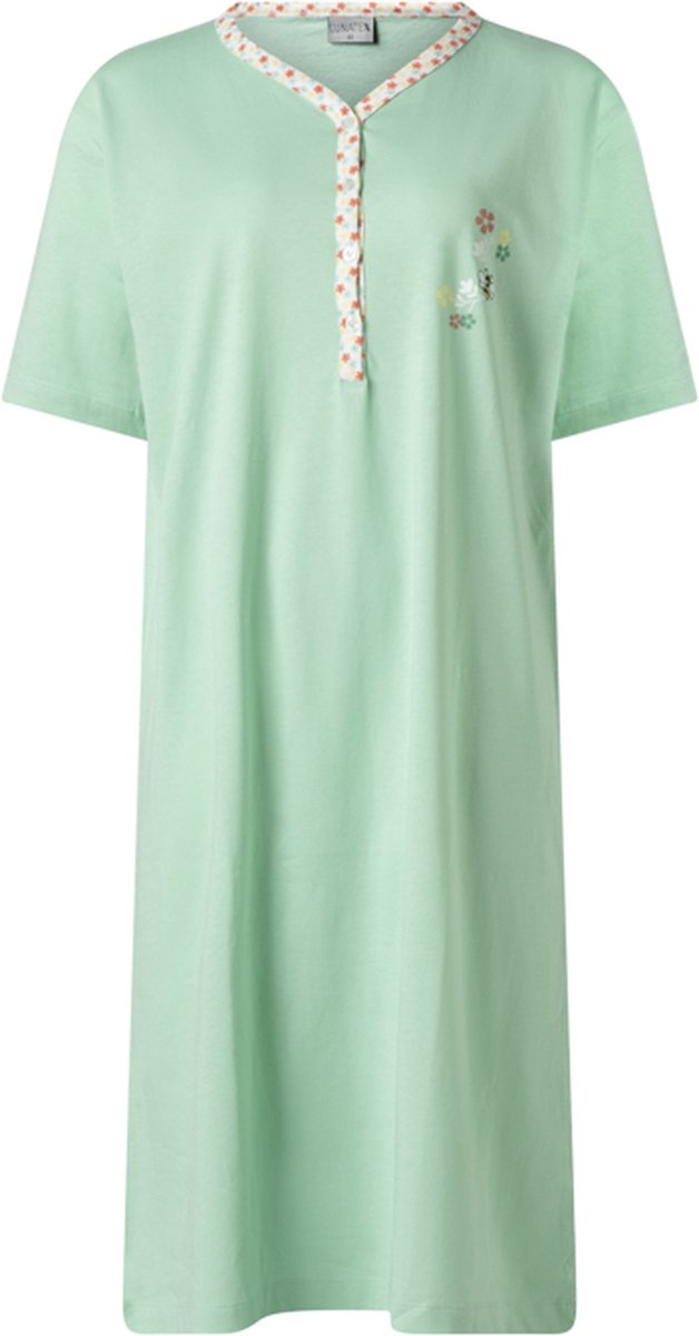 Lunatex dames nachthemd 224163 - korte mouw - groen