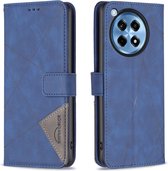 BINFEN Geometric Book Case - Geschikt voor OnePlus 12R Hoesje - Blauw