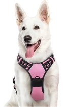 De Millennials - Hondentuig Harnas- Rose - Maat XL - hondentuigje - Anti Pull - Borst Harnas - Geen pull - Veiligheidsharnas - pet care - controle hulpmiddel - Joggen - Hondenhalsbanden - uitlaten - zinnelijk - doggy- reflecterend - honden