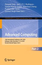 Communications in Computer and Information Science 2054 - Advanced Computing