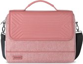 Laptoptas 15.6 inch - Roze - Waterdicht - Laptop schoudertas voor dames - 40 x 29 x 3 cm - Meerdere vakken - Hoge kwaliteit - Kantoor, school, zakelijk - Laptopbescherming