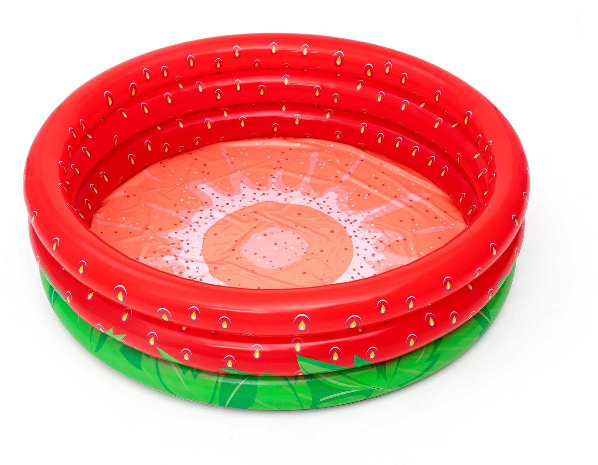 Bestway Zwembad 160 cm - Kinderbad / Familiebad - Rond - Aardbei - Opblaasbaar