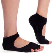 Finnacle - Sports de Yoga antidérapantes pour femmes - Bout ouvert, cou-de-pied ouvert - Taille : 34 - 39 (EUR) - Noir - Une paire