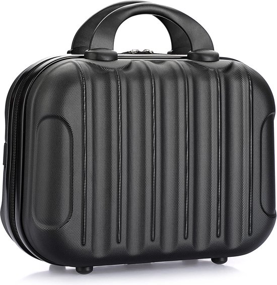 YONO Beautycase Koffer - Luxe Make-up Tas - Handbagage Hard Shell - Zwart