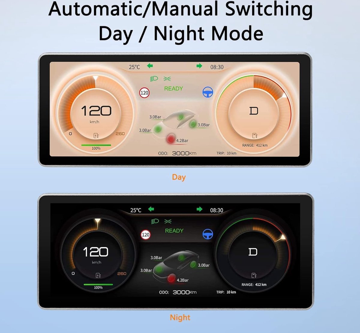Lescars Auto HUD: Head-up-Display HUD-55C für Lescars Auto HUD: Head-up-Display HUD-55C für