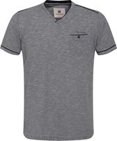 Gabbiano T-shirt T Shirt Jacquard Met V Hals 154538 301 Navy Mannen Maat - XL