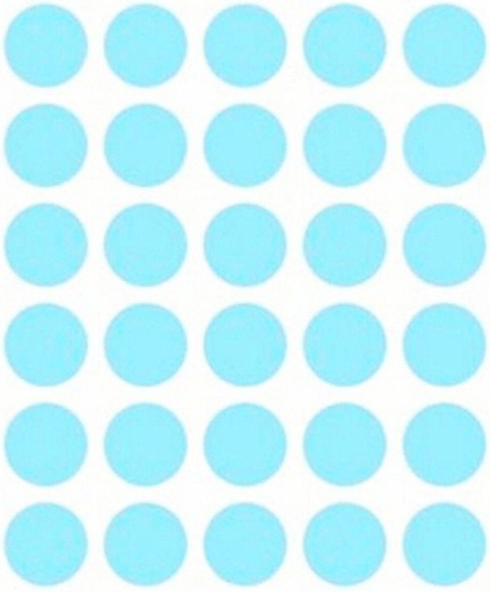 Ronde etiketten - LICHTBLAUW - 150 stuks - MULTIPLAZA - stickers - 2cm - 20mm - markeren - ordenen - archiveren - universeel - knutselen - hobby - kantoor