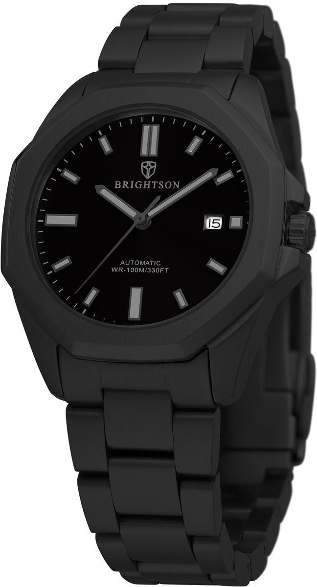 Horloge Heren Automatisch - Heren horloge - Polshorloge - Horloges voor mannen - Waterdicht - Saffierglas - 316L roestvrijstaal - Zwart-Zwart