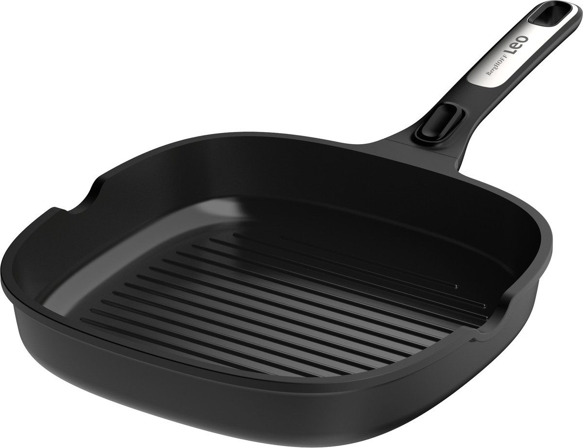 LEO Grillpan antikleef Phantom - Ø 26cm - Zwart - PFAS-vrij