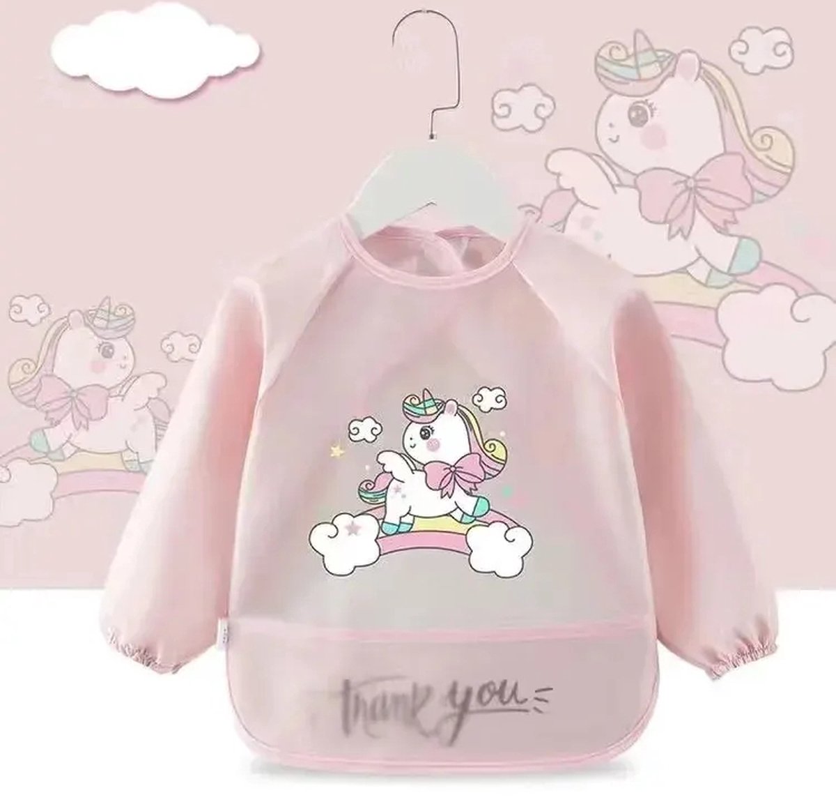 Goedkoopste Sara Shop -Slabbetjes baby - Baby Overalls - baby slabbetjes met mouwen - Slabbetje Peuter - slabbetjes met tekst - Slab -Baby cadeau - Roze