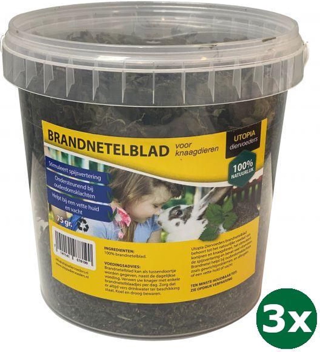 3x75 gr Utopia brandnetelblad