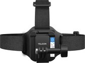 Telesin Hoofdband Strap geschikt voor GoPro / DJI OSMO / Insta360 en Sports / Action Cameras - Zwart