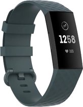 Go Go Gadget - Bracelet en Siliconen Balance - Bracelet de sport - Convient pour Fitbit Charge 3 & 4 - Ardoise - Taille ML