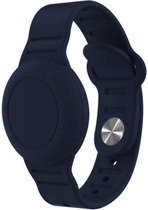 Armband geschikt voor Apple AirTag-siliconen donkerblauw-waterproof