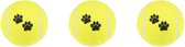 Flamingo Smash - Speelgoed Honden - Hs Tennisbal Smash + Print Poot Geel 6cm 3 Stuks - 3st