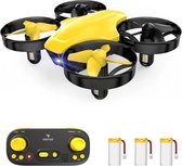 Narlonzo® - Mini Drone - Drone caméra - Jaune - Mode 3 vitesses - Enfants - Contrôleur d'application