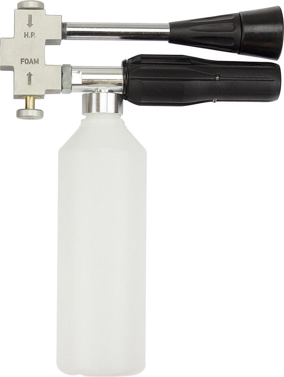 Piuma roestvrij staal dubbele schuim lans incl. 1L tank en KW type snel koppeling