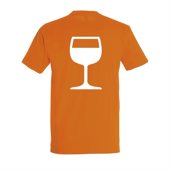 Chemise Oranje - Chemise Fête du Roi avec texte - Taille M - Lèvres Orange et gorgées de vin