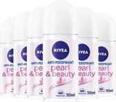 Nivea Woman pearl & Beauty Deodorant roller - 6 x 50 ml