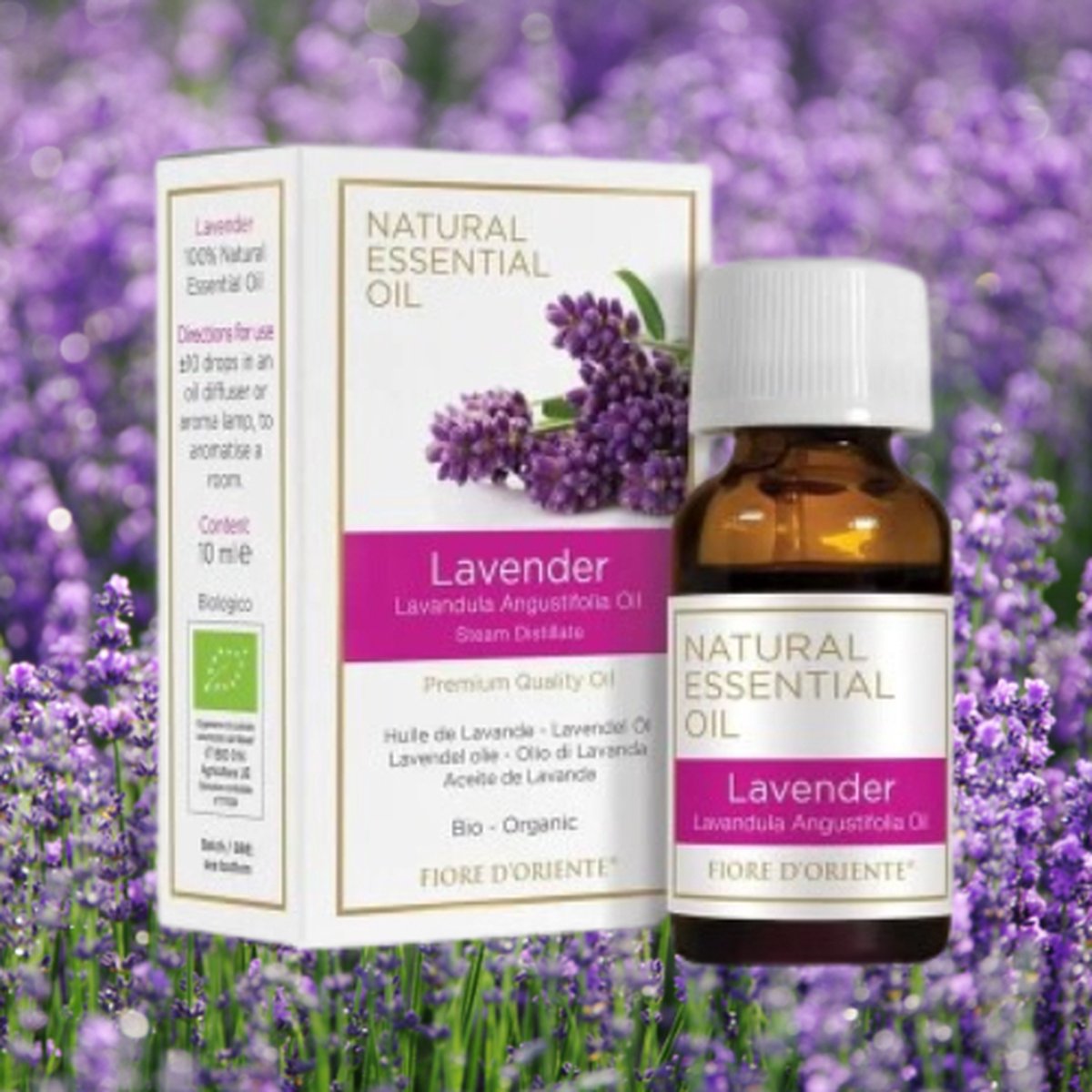 Goedkoopste Biologische etherische olie Lavendel - 10ml - Therapeutische olie - Bevordert de Slaap - Kalmerend -Anti bacterieel - Ontstekingsremmend -Bio organic