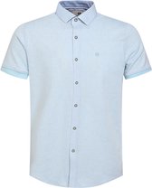 Gabbiano Overhemd Overhemd Jacquard Korte Mouw 334541 085 Tile Blue Mannen Maat - XL