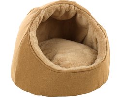 Kattenbed – katten slaapmand – kattenhuis – kattenhol – Cat cave – Oker, 46 x 46 x 36 cm – Flamingo Slaapplaats Lana