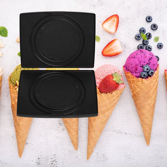 FRITEL Bakplaat - Wafelijzerbakplaat voor ijshoorntjes - IJshoorntje