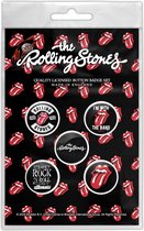The Rolling Stones - Langue - bouton - paquet de 5
