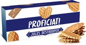 Jules Destrooper Natuurboterwafels & Parijse Wafels met opschrift "Proficiat / félicitations" - Belgische koekjes - 100g x 2