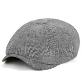 Newsboy cap - Herringbone - Grey - Krantenjongens Pet - Visgraat - Grijs