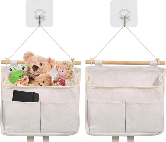 3 stuks hangtassen, organizer om op te hangen, voor op de camping, hangrek voor de