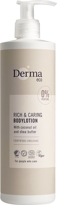 Lotion pour le corps Derma Eco - 400 ML - Sans parfum - Hypoallergénique - Hydratant - Certifié anti-allergie
