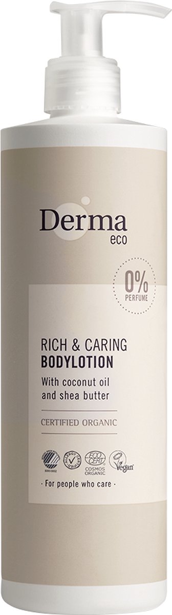 Derma Eco Bodylotion - 400 ml - Parfumvrij - Met Sheaboter en Vitamine E - AllergyCertified