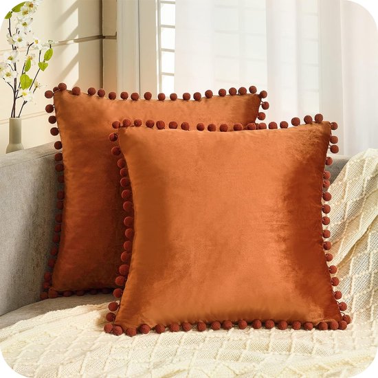 LINUM ANNABELL Kussenovertrek, 40 x 40 cm, 100% katoen, machinewasbaar, donker olijfgroen