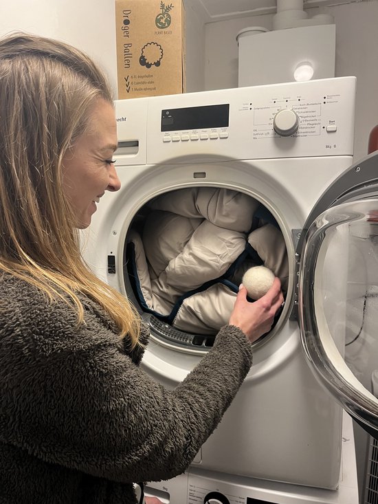 IntraSellers 6 boules de séchage XL avec 6 huiles essentielles - boule de lavage - boules de séchage - boules de sèche-linge - boules de lavage - Vizirettes - assouplissant - économie Énergie - 100 % laine - durable - cadeau