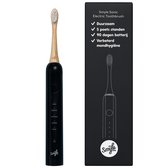 Smyle Sonische Elektrische Tandenborstel met Lange Batterijduur en Druksensor - Duurzaam en Effectief Poetsen - Zwart