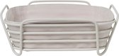 Corbeille à pain Delara taille L, carrée, sac en tissu amovible, design élégant, 26 x 26 cm, couleur Moonbeam