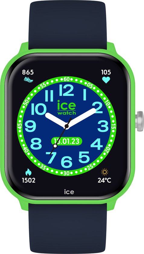 Ice Watch Ice Smart Junior 2.0 - Green - Blue 022790 Horloge - Siliconen - Blauw - Ø 38 mm