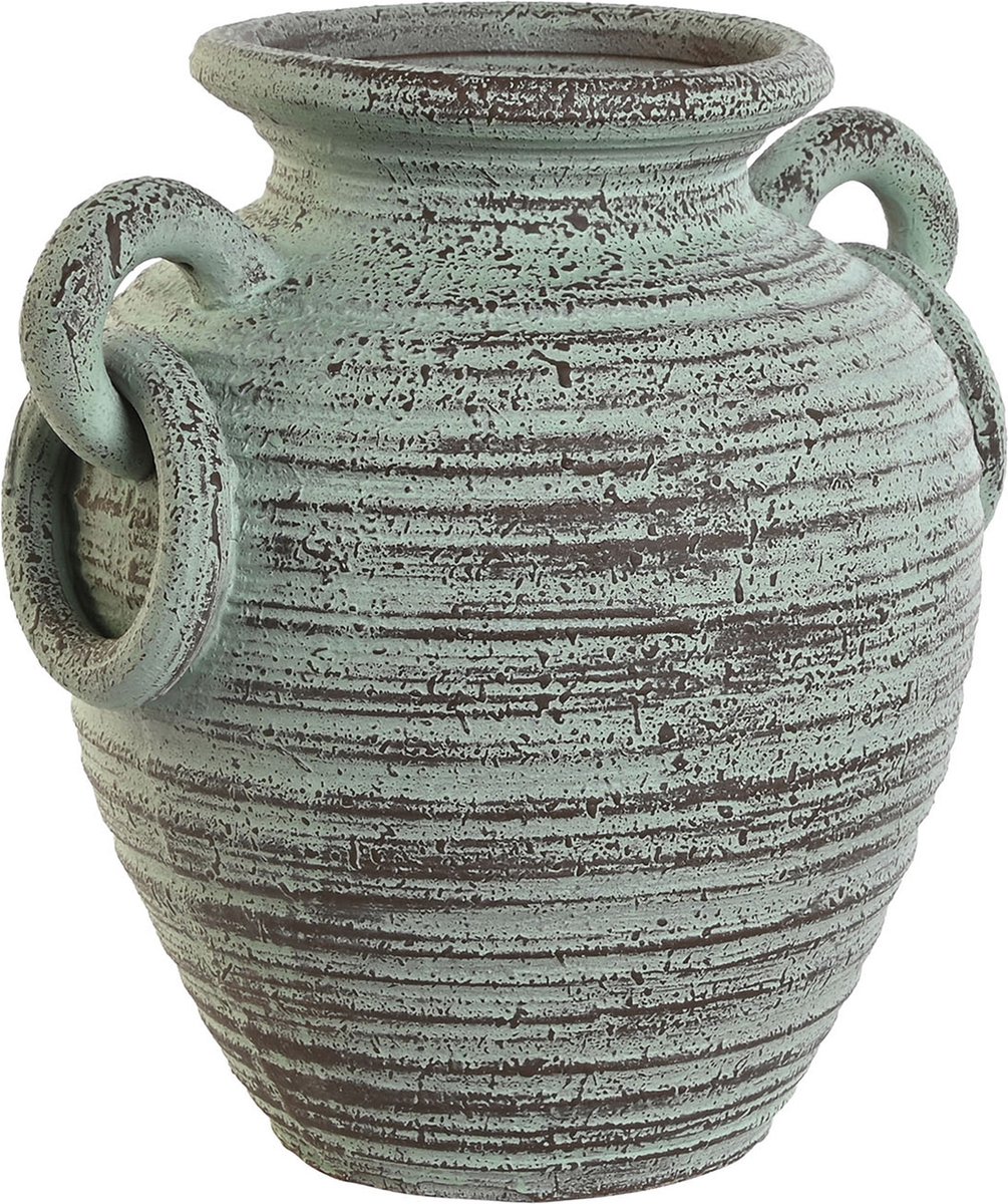 Item International Items Bloemenvaas Antique Atlantis - oud verweerd groen - porselein - 44 x 45 cm - Design vaas met historisch karakter