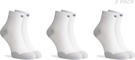 Rogelli 3-pack Hardloopsokken - Sportsokken voor Heren en Dames - Wit - Core