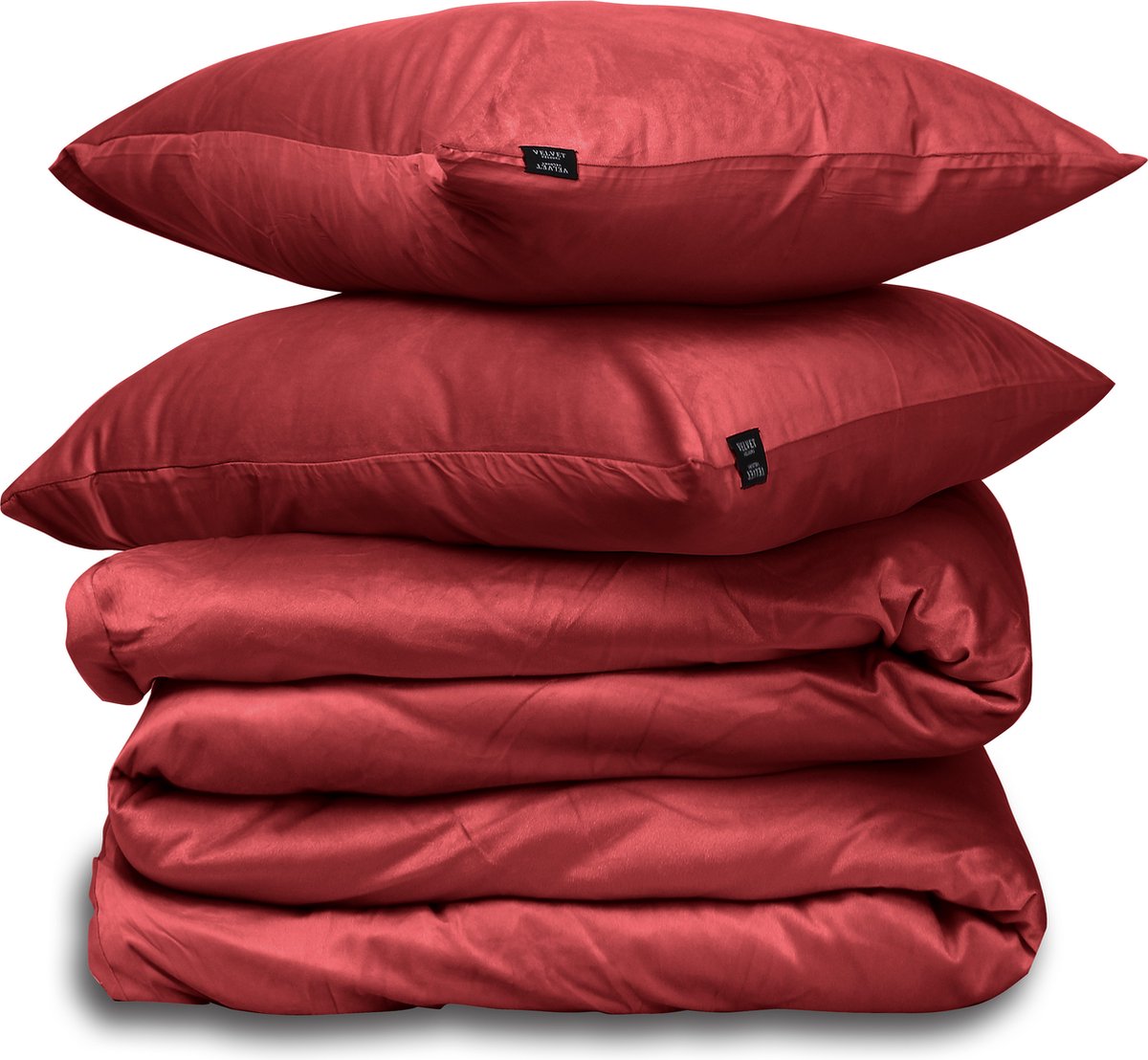 Dekbedovertrek Velvet Couture - Fluweel - Dekbedovertrek - 240x200/220 cm - Tweepersoons - Rood - instopstrook - Fluweel Zacht - Afgewerkt met Drukknoopjes