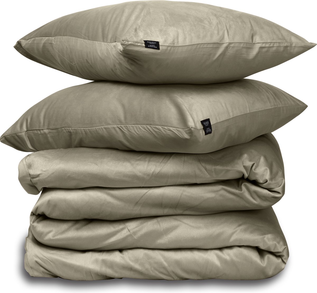 Dekbedovertrek Velvet Couture - Fluweel - Dekbedovertrek - 200x200/220 cm - Tweepersoons - Taupe - instopstrook - Fluweel Zacht - Afgewerkt met Drukknoopjes