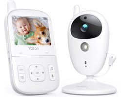 YOTON YB04 Babyfoon met Camera 2,7″ – 1000 mAh Batterij – Infrarood Nachtzicht – Wekker – VOX-functie – 8 Slaapliedjes