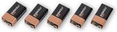 Duracell Alkaline Batterijen - Set van 5 stuks - AA, AAA, C, D, 9V - 550mAh - Voor Elektronica, Speelgoed, Thuis- en Kleine Bedrijfsgebruik - Langdurige Energie - Zwart