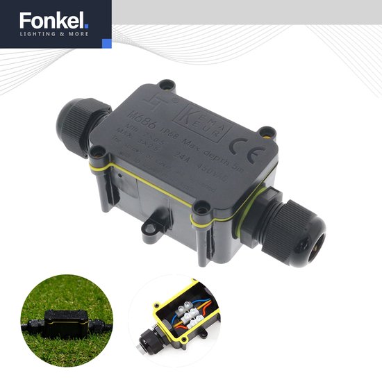 HTS e-com CBE kabeldoorvoerdoos KT5 1 x stuk PG11 schroefverbinding, waterdicht, uitbreidbaar, IP68, dakdoorvoer voor caravans, boten en campers voor zonne- en satellietinstallaties, tot 3 kabels