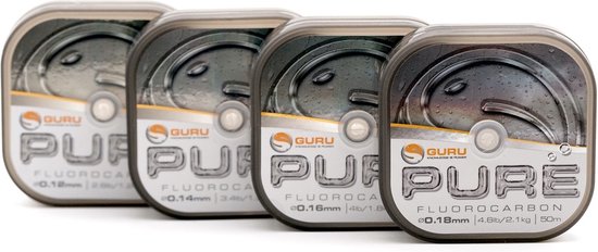 Guru Pure Fluorocarbon - 0.20mm - 50m - Transparant van Merkloos — afbeelding 2