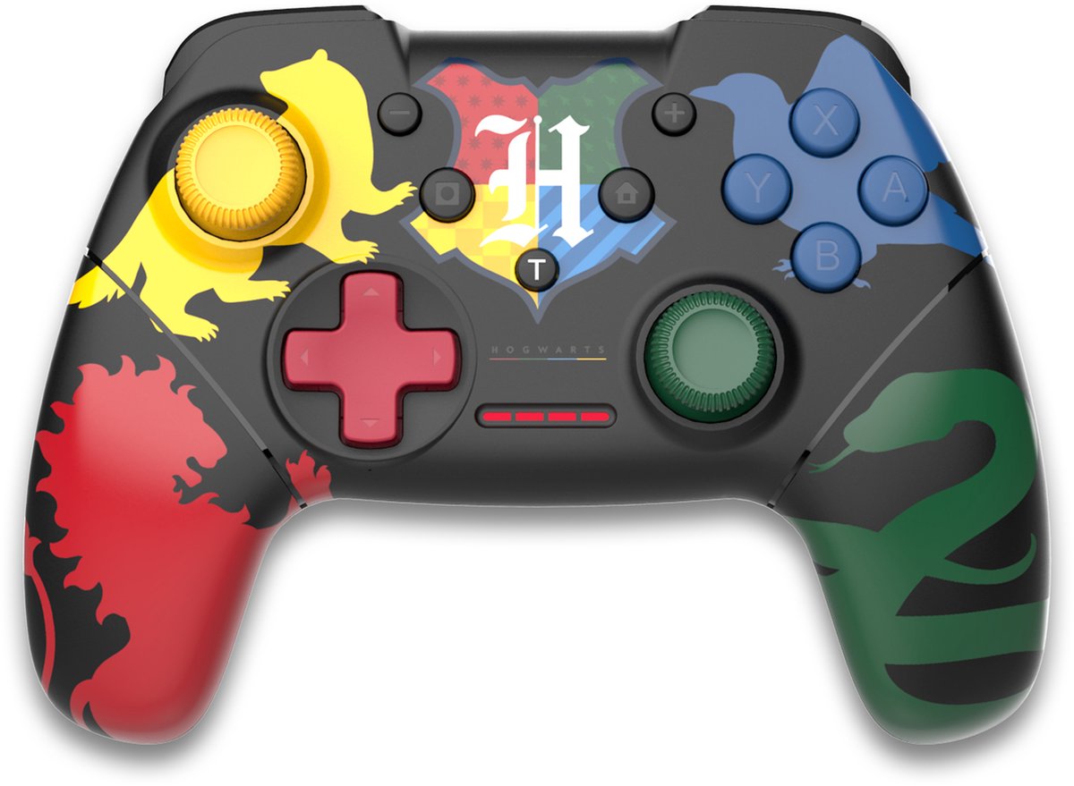 Freaks and Geeks Harry Potter 4 Huizen Draadloze controller geschikt voor Switch - LED - Zwart