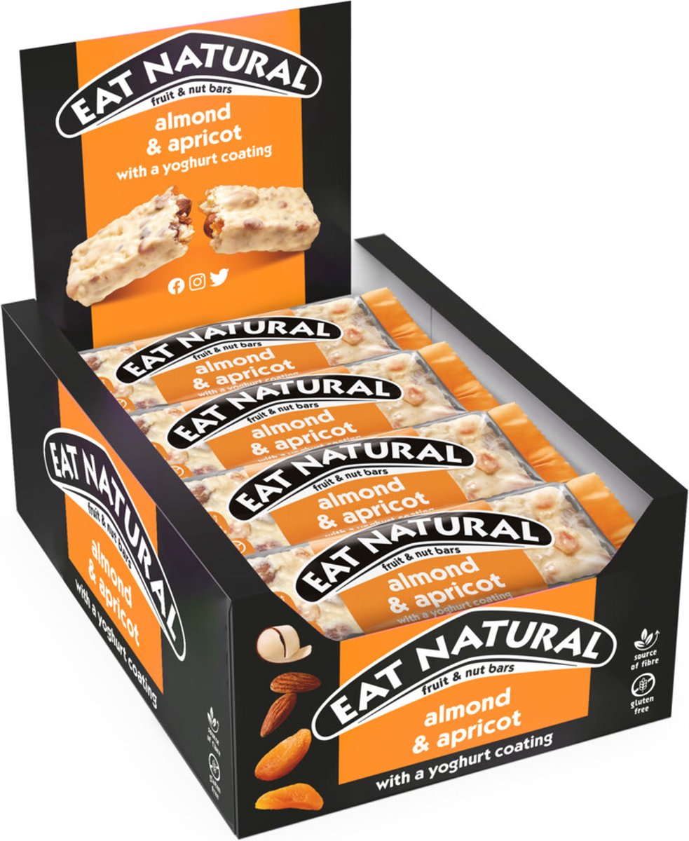 Goedkoopste Eat natural Fruit Bar Amandel & Abrikoos 12 x 50 gr